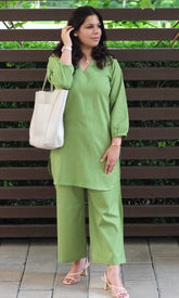 Upgrade your office wear wardrobe with this classy yet chic monochrome pant-set  for all day comfort and trendy look